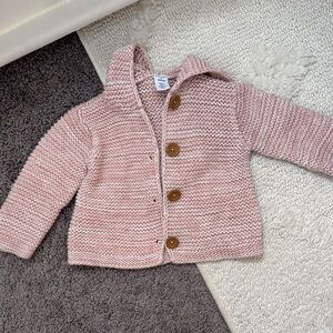 Nordstrom Baby Hooded Knit Cardigan in Blush